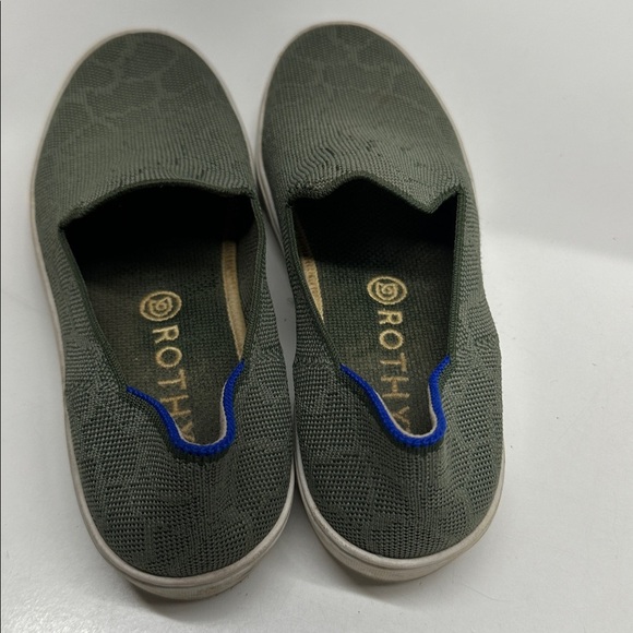 Rothys Sneakers Slip On Athletic Shoes Washable Snake Animal Print Green Size 6 - Picture 4 of 8